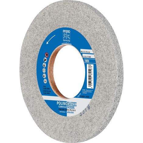 PFERD TOOLS POLINOX Gewickeltes Vlies-Rad PNK Ø 200x13 mm Bohrung-Ø 76,2 mm Mittelhart A Grob für Finish (1/2)