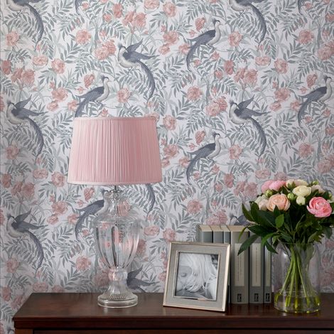 Papier peint intissé Laura Ashley Osterley Rosewood 1005 x 52cm Multicolore (1/5)