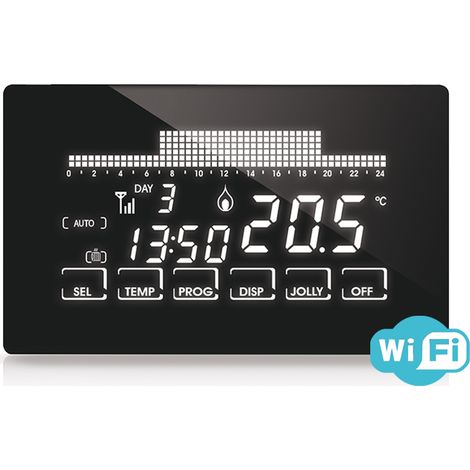 Cronotermostato Settimanale Ultrapiatto Touch-screen, con connessione WiFi per controllo da remoto, Intellitouch (1/2)