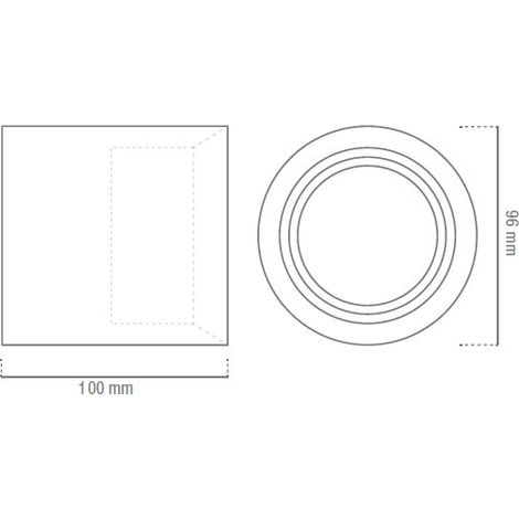 Spot de interior Matel tilting surface ring kit aislante resistente fuego (1/3)