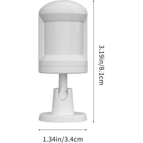 Zigbee Capteur de PréSence Humaine Intelligent Mini Capteur de Mouvement Humain DéTecteur de LumièRe Infrarouge avec Alarme pour (1/5)