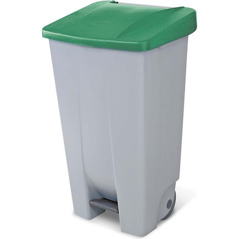 helit h2405551 – Poubelle Volume de tretabfallbehälter à roulettes 120 l, grisvert (1/3)