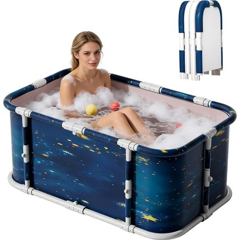 Grand bain de glace pliable et portable pour la maison, les salles de sport en plein air (planètes cosmiques)