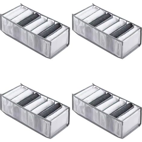Set di 4 organizer per vestiti per armadio e camera da letto