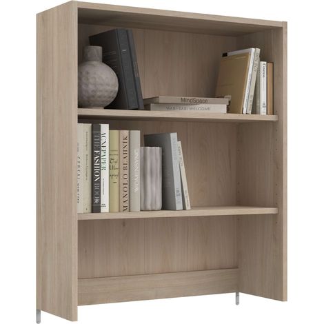 Estanteria Extensión Veltis, Estantería Superior, Módulo Estante Compatible con Estantería Media, Roble Japonés 79x96x28 cm