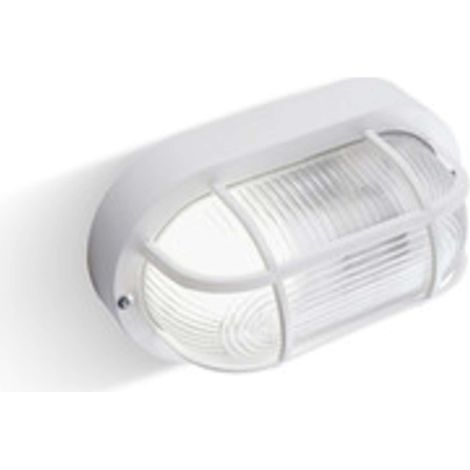 PLAFONIERA OVALE GRIGLIA BIANCO - 1 pezzo