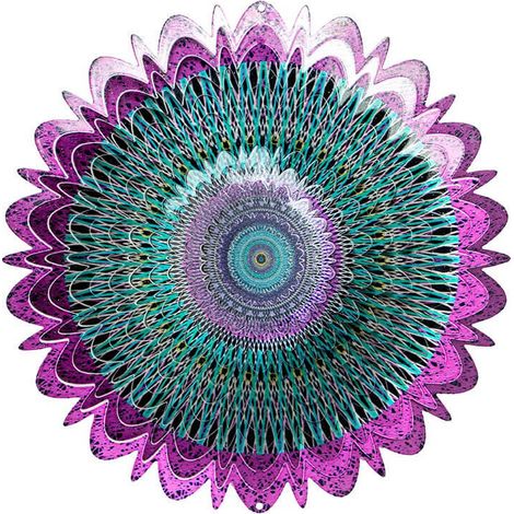 Éolienne de Jardin Mandala Galactic Tourbillon à Vent en Acier Inoxydable 30 cm - PANGIVO