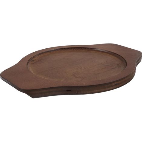 Dessous de plat en bois, 19x12 cm, antidérapant, avec support (1/5)