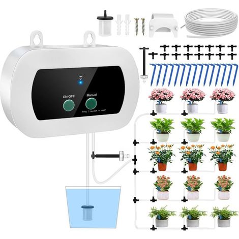 Système d’irrigation WiFi programmable avec 15 buses, 1 pièce, arrosage automatique pour jardin, balcon et plantes d’intérieur (1/5)
