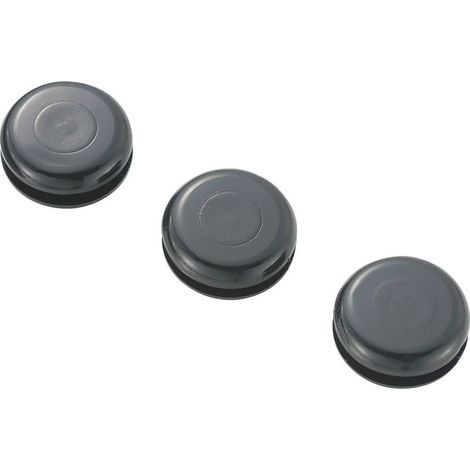 TRU COMPONENTS TC-GMCQR-1006203 Passacavo chiuso Ø (max.) 6.4 mm Spessore piastra (max.) 1.7 mm PVC Nero 100 pz. (1/2)