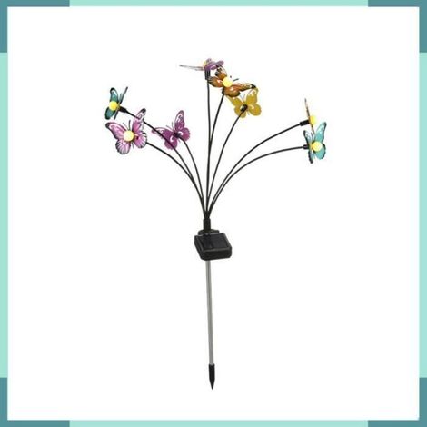 Lot de 4 lampes solaires de jardin Lampes solaires de jardin en forme de papillon, 8 têtes, moto coffret 8 têtes-1 paquet (1/5)