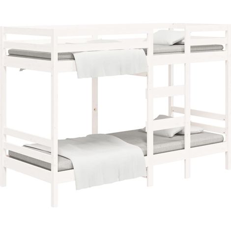Maison Exclusive - Letto a Castello Bianco 80x200 cm in Legno Massello di Pino
