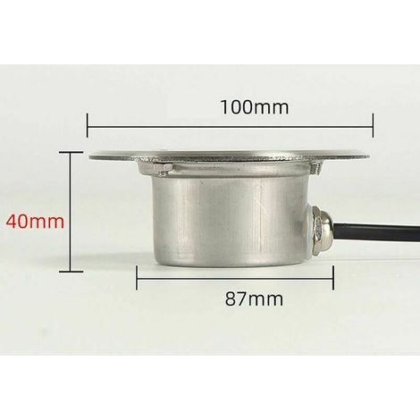 Spot Encastrable LED Exterieur Terrasse Très Mince 3W Spot LED Encastrable Exterieur IP68 Étanche Corps en Acier Inoxydable Utilisé pour Trottoir Extérieur, Terrasse, Jardin, Parc (1/4)
