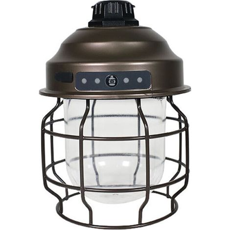 DirigéLampe de camping rechargeable, lampe suspendue d'extérieur, idéale pour patio, terrasse et éclairage de secours, finition cuivre vintage (1/5)