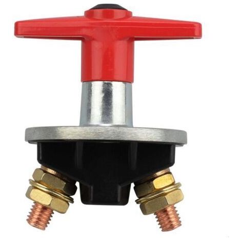 Interrupteur de coupure de batterie, 12V-60V, 300A, universel, à clé fixe, déconnexion de la batterie, interrupteur d'urgence automobile pour voiture et bateau. (1/4)