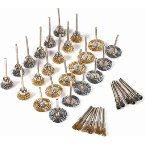Juego de 36 cepillos metálicos para pulir - Herramientas rotativas para taladro (1/5)