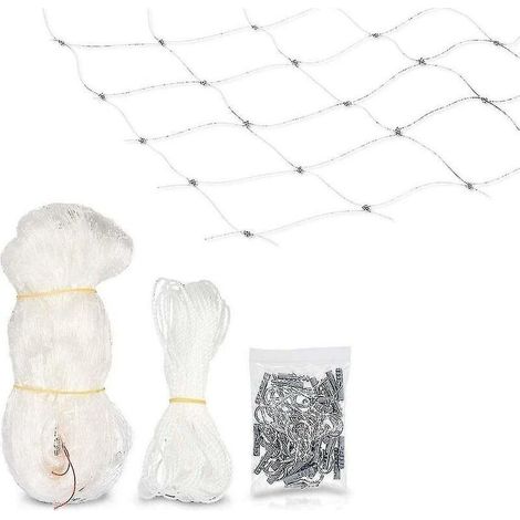 Filet de sécurité pour chat – Protection transparente pour balcon et fenêtres – Matériau nylon résistant aux UV – Taille 6 x 3 m – Installation facile (1/5)