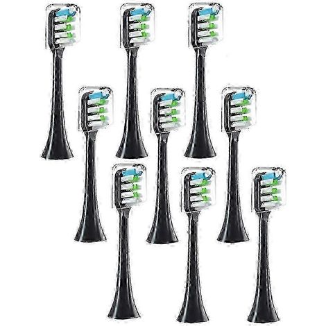 Lot de 9 têtes de brosse de rechange pour brosses à dents électriques soniques SOOCARE V1, V2, X3, X3U, X5, D2 et D3 (souples, référence 2025) (1/5)