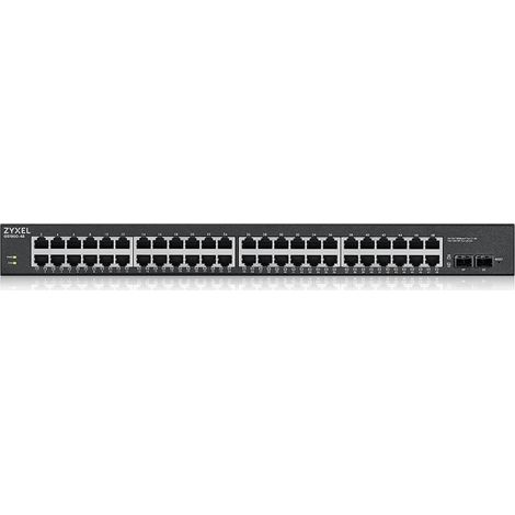 Zyxel gs1900-48hpv2 gestito l2 gigabit ethernet (10/100/1000) supporto power over ethernet (poe) nero - GS190048HPV2-EU0101F (1/5)