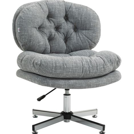 Sedia da ufficio ergonomica grigia con funzione dondolo e altezza regolabile (1/5)
