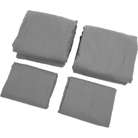 Ensemble de literie simple, doux et confortable en fibre synthétique, confectionné avec soin, pour hôtels, entreprises et particuliers, gris foncé, taille King US (1/5)