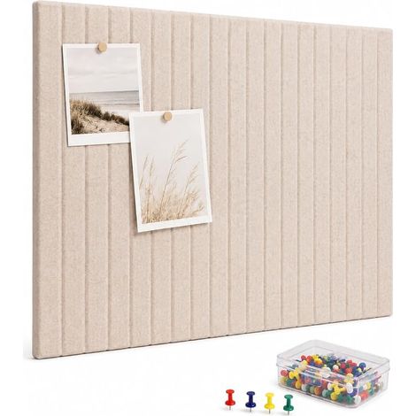 Self Adhesive Felt Board 60 x 40 cm Frameless Photo Board with 50 Push Pins Ideal for Office, Kitchen and Children's Room, Light Chameleon (1/5)