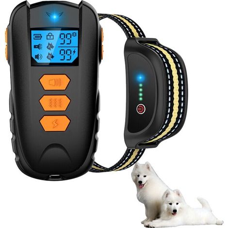 1650ft Remote Control Dog Training Collar, IPX7 Waterproof Dog Training Collar with Beep, Vibration, Shock, Adjustable Vibration Level 0-99 (1/4)