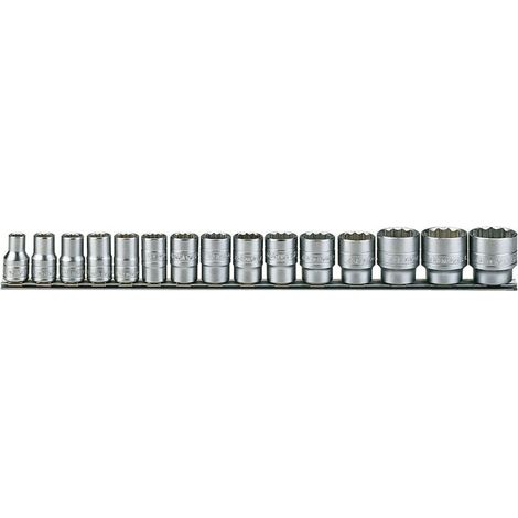 Jeu de clés à douille, 1/2 pouce, M1215AF, 15 pièces  TENGTOOLS 28130201 (1/2)