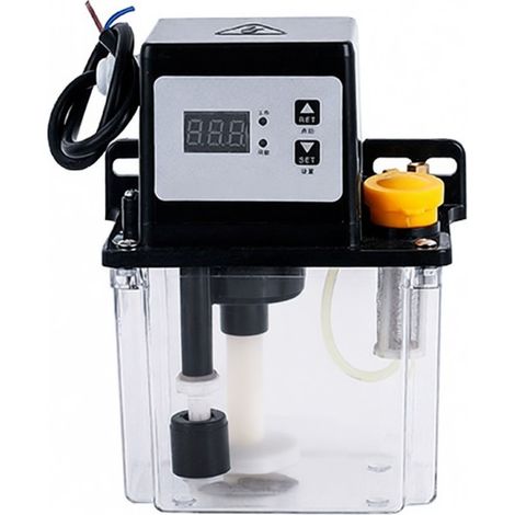 Bomba automática de aceite lubricante de 0,5 l, 50 ml/min, 220 V, 28 W, con boquillas de inyección de aceite, motor totalmente de cobre y función de alarma de nivel de aceite. (1/5)