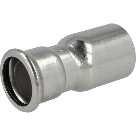Raccord à sertir en inox réduction 22 x 15 mm M/F contour M