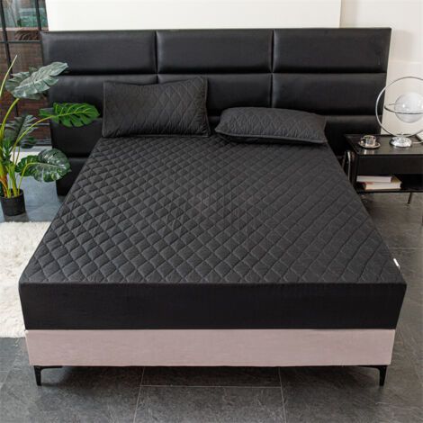 Housse de protection matelassée imperméable anti-urine pour matelas – 1 pièce, universelle (90–200 cm), douce et respirante (1/3)