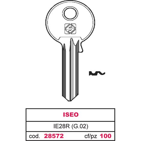 Silca chiave ottone ie28r (g.vac 0) iseo (20 pezzi) - Silca