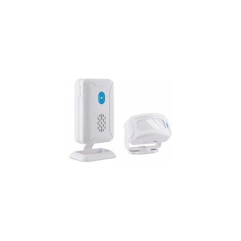 Memkey – Rilevatore di movimento a infrarossi wireless – 36 melodie – Portata fino a 280 m – Allarme e luce colorata – Trasmettitore e ricevitore inclusi - Crezuo