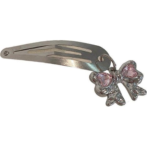 Pince à cheveux en forme de cœur Sweet Loves, pince à frange faite main, accessoire pour cheveux - Nœud papillon (1/5)