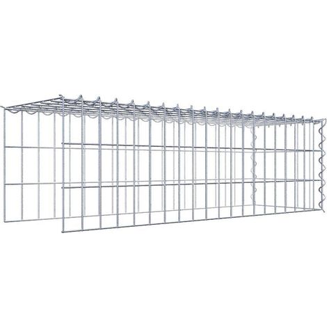 Gabiondeco - Gabion - Element de prolongation en hauteur et en longueur 100 cm x 30 cm x 30 cm (L x H x P). maille 5 x 10 cm. Spirale. Attention il manque deux gril... (1/5)