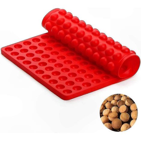 Rutschfeste Silikon-Backmatte mit erhabenen Noppen, 1 cm dick, für im Ofen gebackene Hundeleckerlis (1/5)