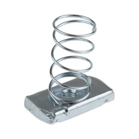 M8 Long Spring Nut for Channels Zinc Plated Mild Steel (As Unistrut)