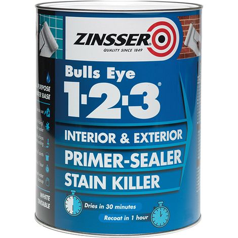 Zinsser ZN7040001C1 Bulls Eye® 1-2-3 Primer & Sealer Paint 2.5 litre ZINBE12325L