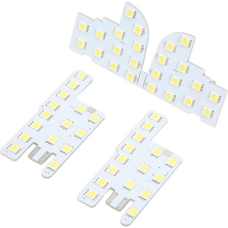 Ensemble de 4 lampes de lecture intérieures pour plafonnier de voiture avec 54 LED, 12 V, 5 W, SMD 5050, remplacement pour CRV 2013–2017