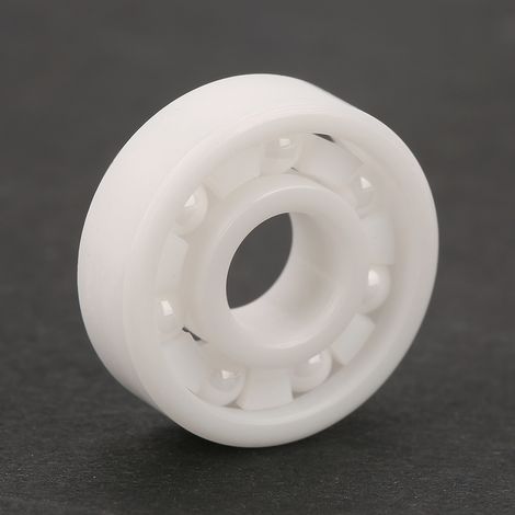 8 weiße, vollkeramische ZrO2-Miniaturkugellager 608, 8 x 22 x 7 mm (1/5)