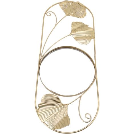 Fade Resistant Metal Leaf Wall Mirror, Modern Artistic Decorative Mirror for Bedroom, Living Room, Office MUMU