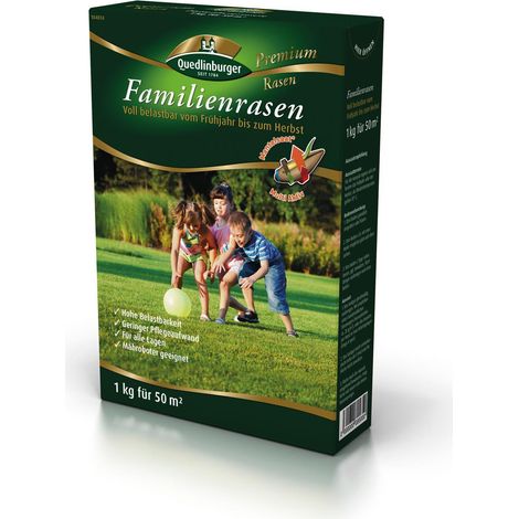 Quedlinburger Familienrasen Mantelsaat 1 kg - Rasensamen