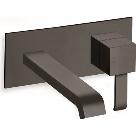 LAVABO MURAL QUADRI AVEC PLAQUE SAILLIE 18 CM BLACK MAT EX QM276 - CRISTINA ONDYNA QM25613 (1/3)