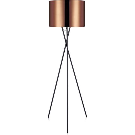 Lampadaire Trépied Lampe De Sol Sur Pied Abat-jour Cuivré VN-L00002-EU (1/5)