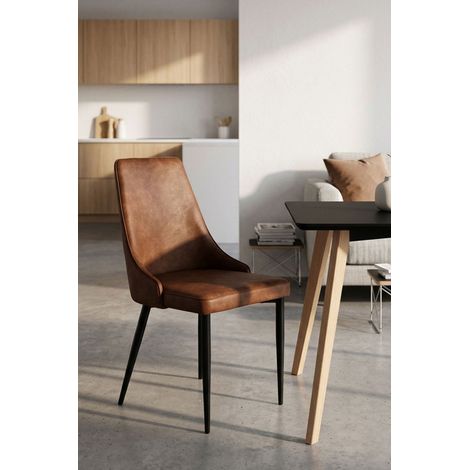 Sillas Comedor - Silla Stoik Vintage - Marrón (1/5)