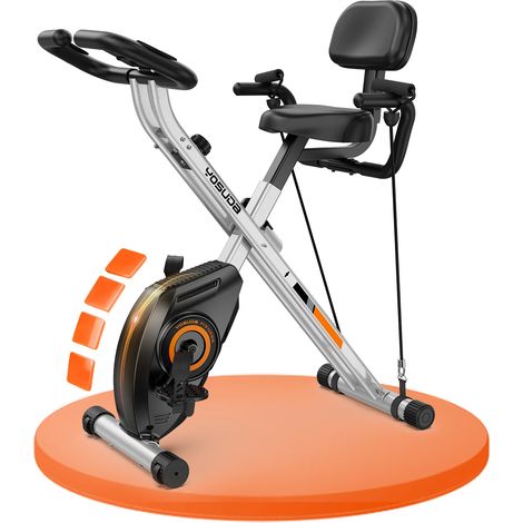 YOSUDA Vélo d'appartement Pliable, vélo d'appartement Pliable, vélo d'appartement Peu encombrant avec Bande de résistance intégrée (1/5)