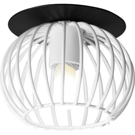 Spot plafond rond noir panier blanc G9 40W Candellux