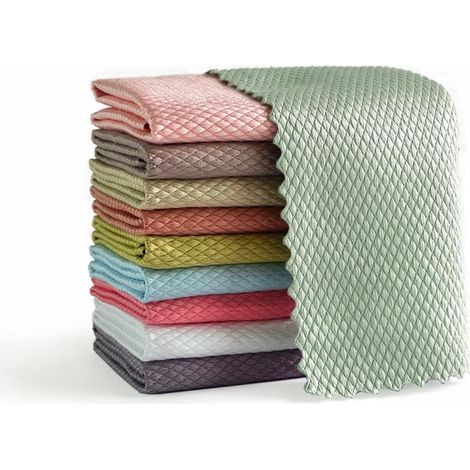 Chiffon Magique, Versailles Lot de 10 Chiffon de Nettoyage en Microfibre Multifunction pour dans Cuisine Voiture Salle de Bain Maison Bureau Multicolore 30x40CM (1/5)
