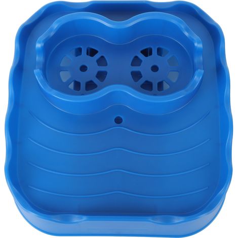Plateau Table Jacuzzi Bleu – Avec Trous Drainage, Côté Antidérapant et Réglable pour Piscines, Baignoire Spa Extérieur