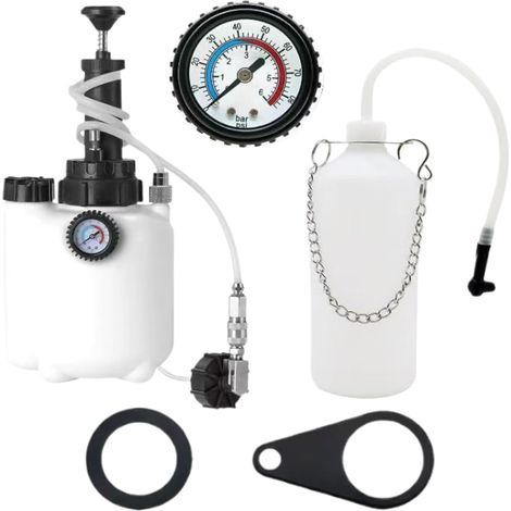 Kit de Purge de Freins, Kit De Purge À Pression 3L pour Vidange Huile De Frein, Outil d'entretien Automobile pour Débutants Professionnels Passionnés Réparation en Solo (1/5)